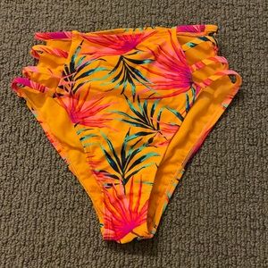 Target high rise tropical bikini bottom